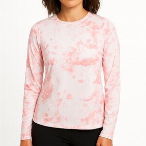 Hang Ten Starfish Long Sleeve Rashguard Swim Top Sun Shirt in Pink Size XL